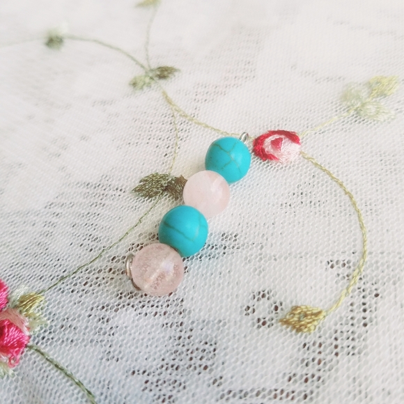 Power Amulet Genuine Turquoise + Quartz Hand Made - Picture 3 of 7